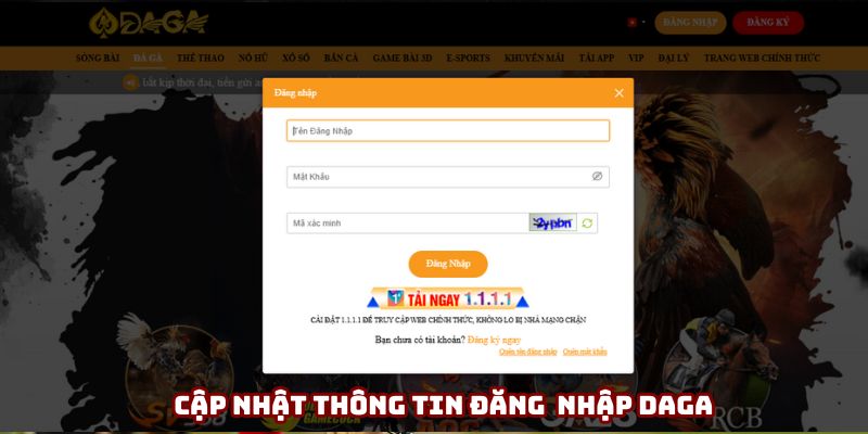 Các bước đăng nhập DAGA chuẩn chỉnh Các bước đăng nhập DAGA chuẩn chỉnh